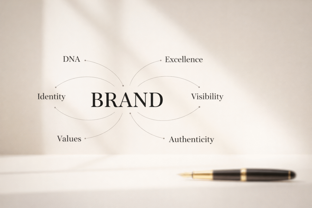 personal brand as the systemic impact you leave on people and decisions, illustrated as lines radiating from one person